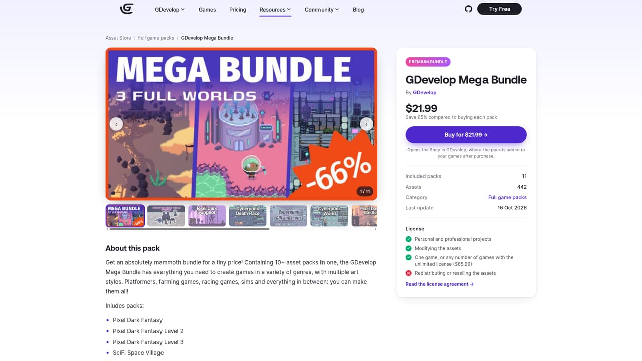 GDevelop — Add objects and assets