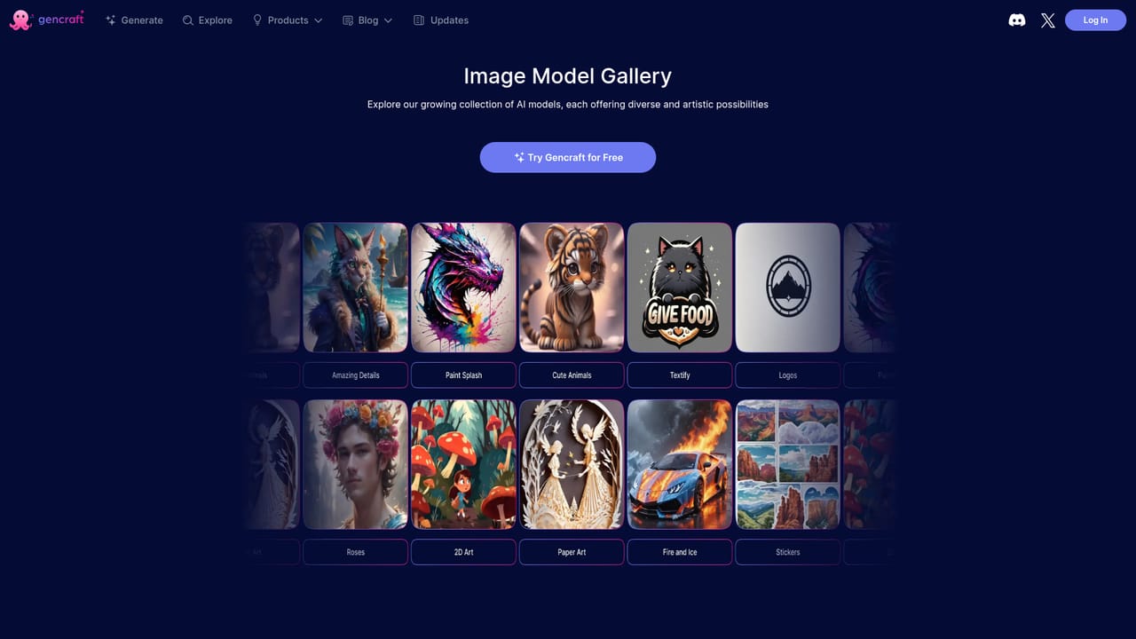 Gencraft — Pick a model from the gallery