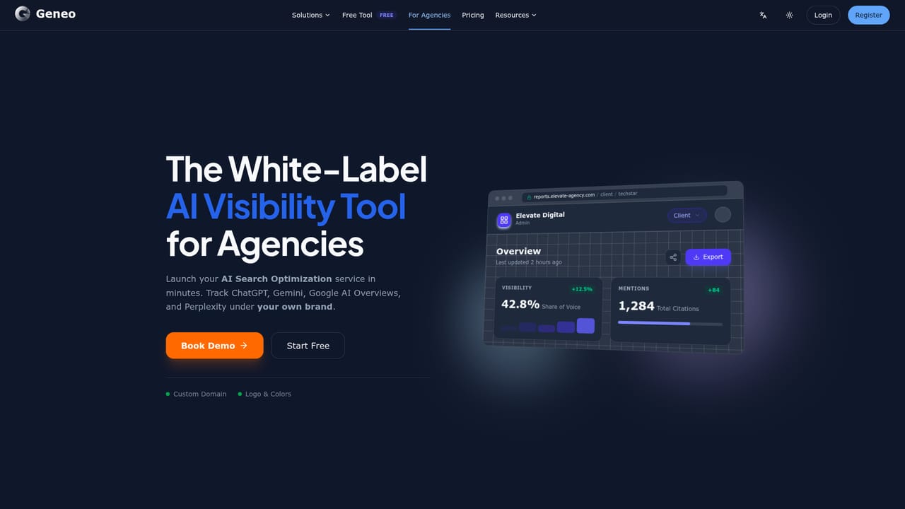 Geneo — Set up an agency portal if you resell