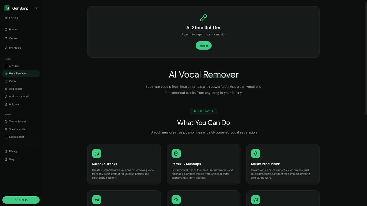 GenSong — Edit or reuse the audio