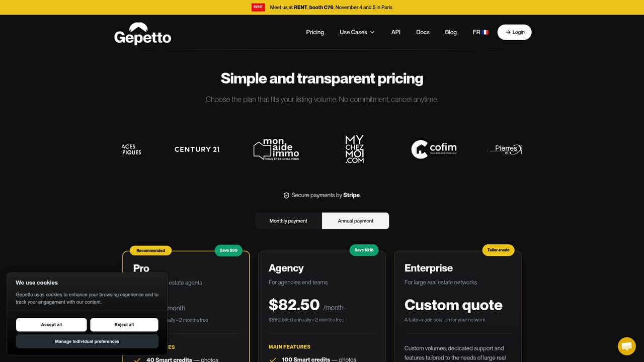 Gepetto AI — Review plans and credits