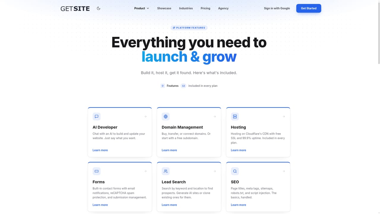 GetSite — Add growth tooling