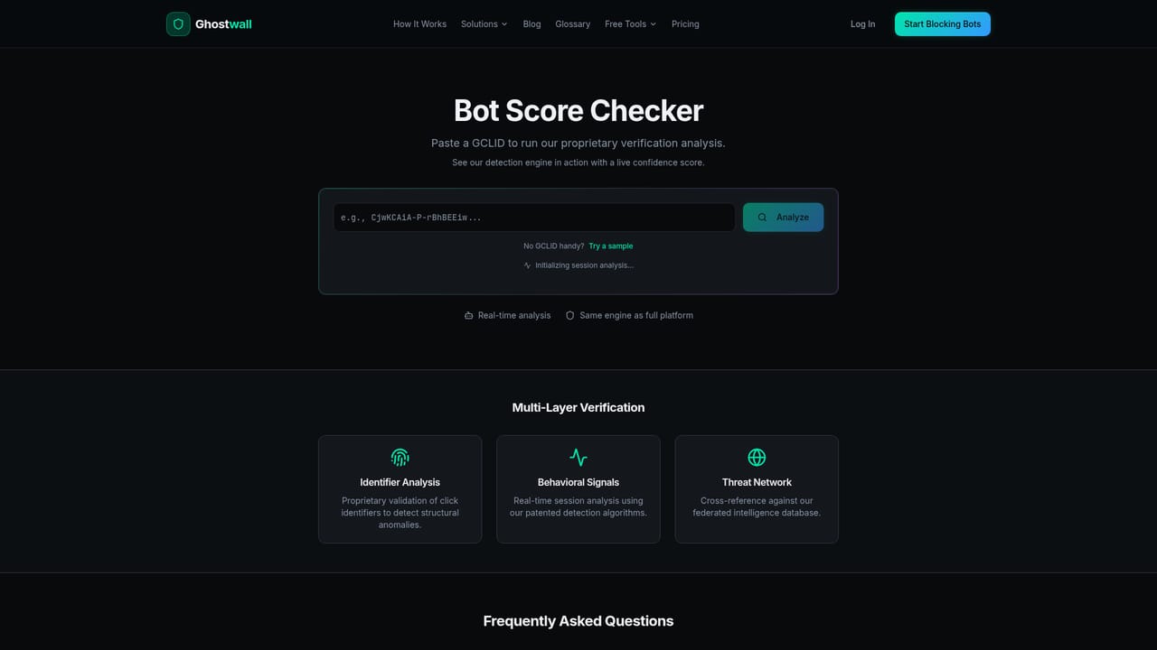 Ghostwall — Check what is already hitting your site