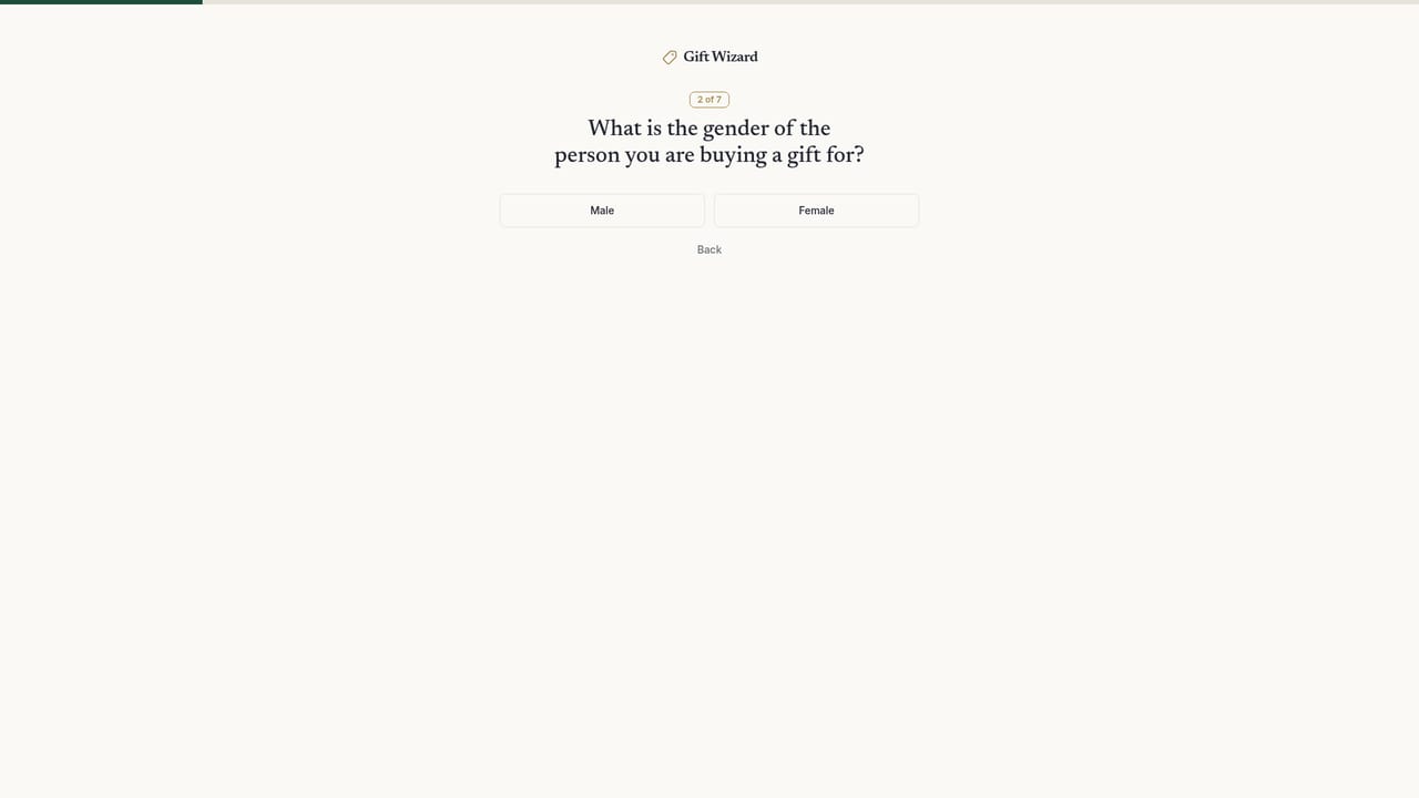 Gift Wizard — Open the gift wizard