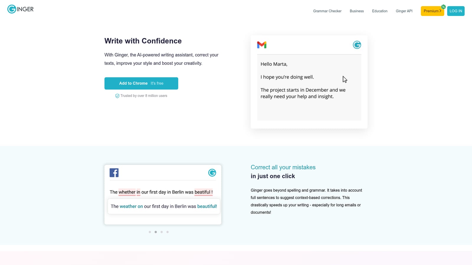 Ginger Software — Pick the surface you write in most