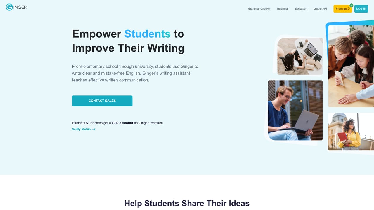 Ginger Software — Check education options if you teach