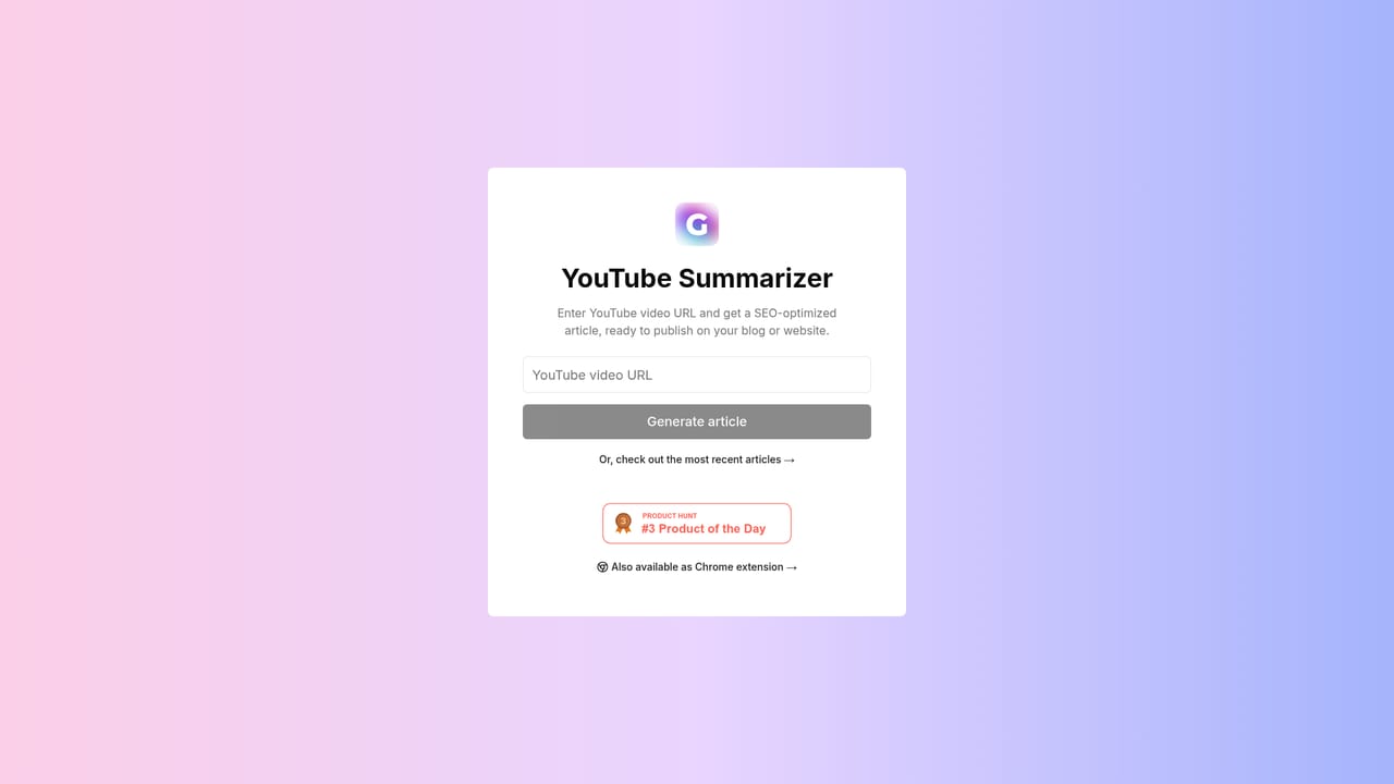 Gistly — Generate the summary