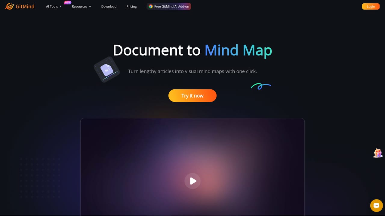 GitMind — Turn a document or PDF into a map