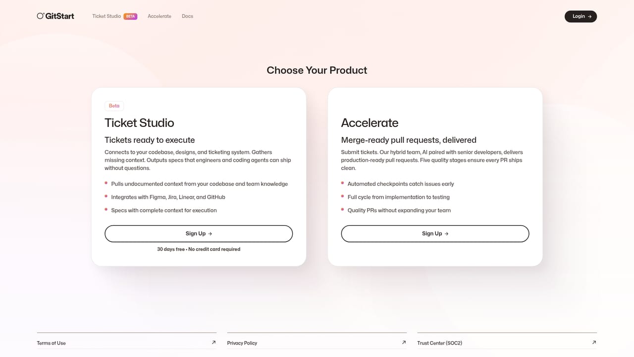 GitStart — Create an account