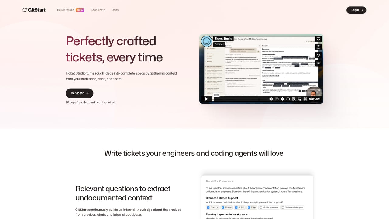 GitStart — Connect code, design and tickets