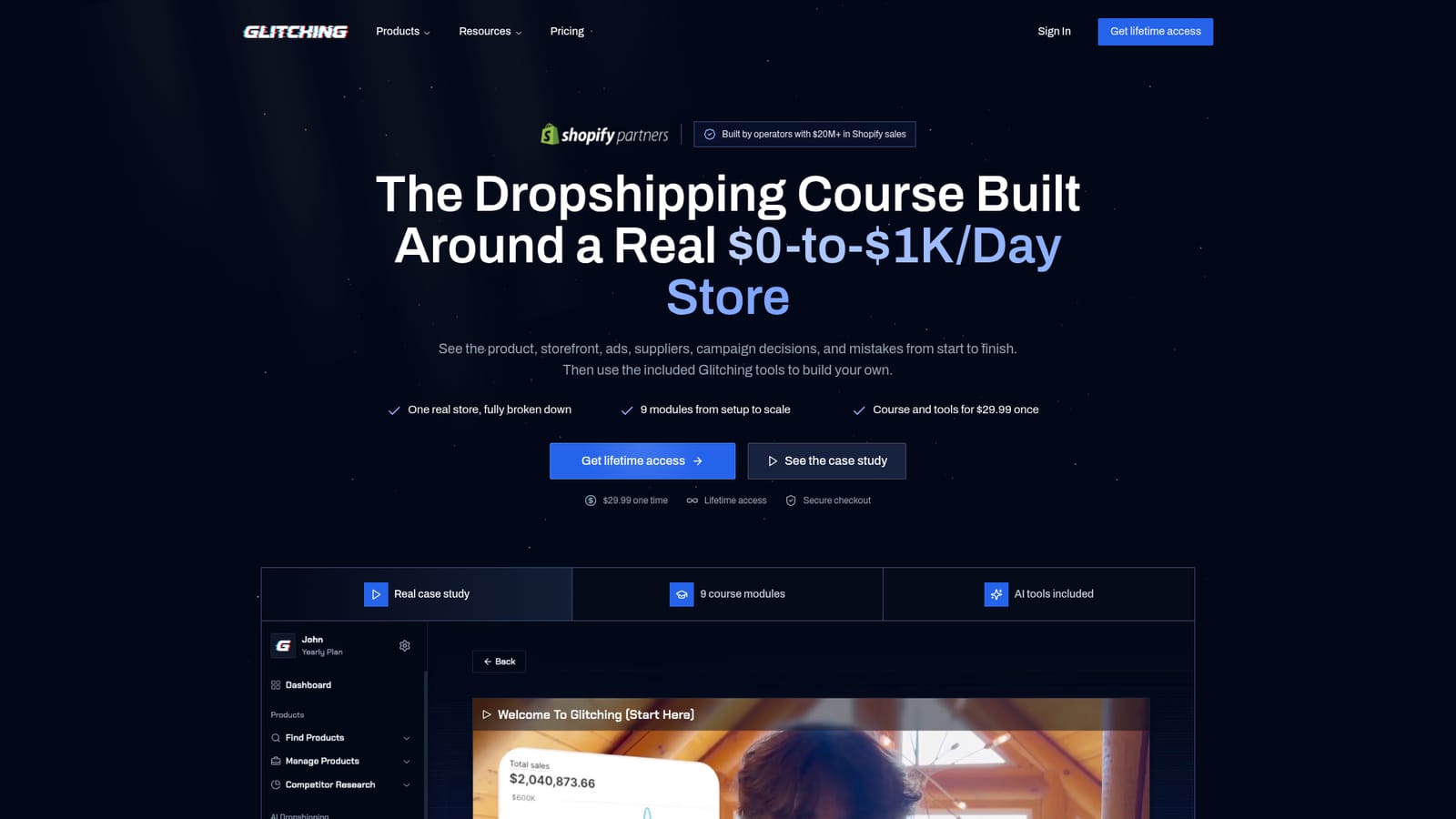 Glitching — Create an account and pay once