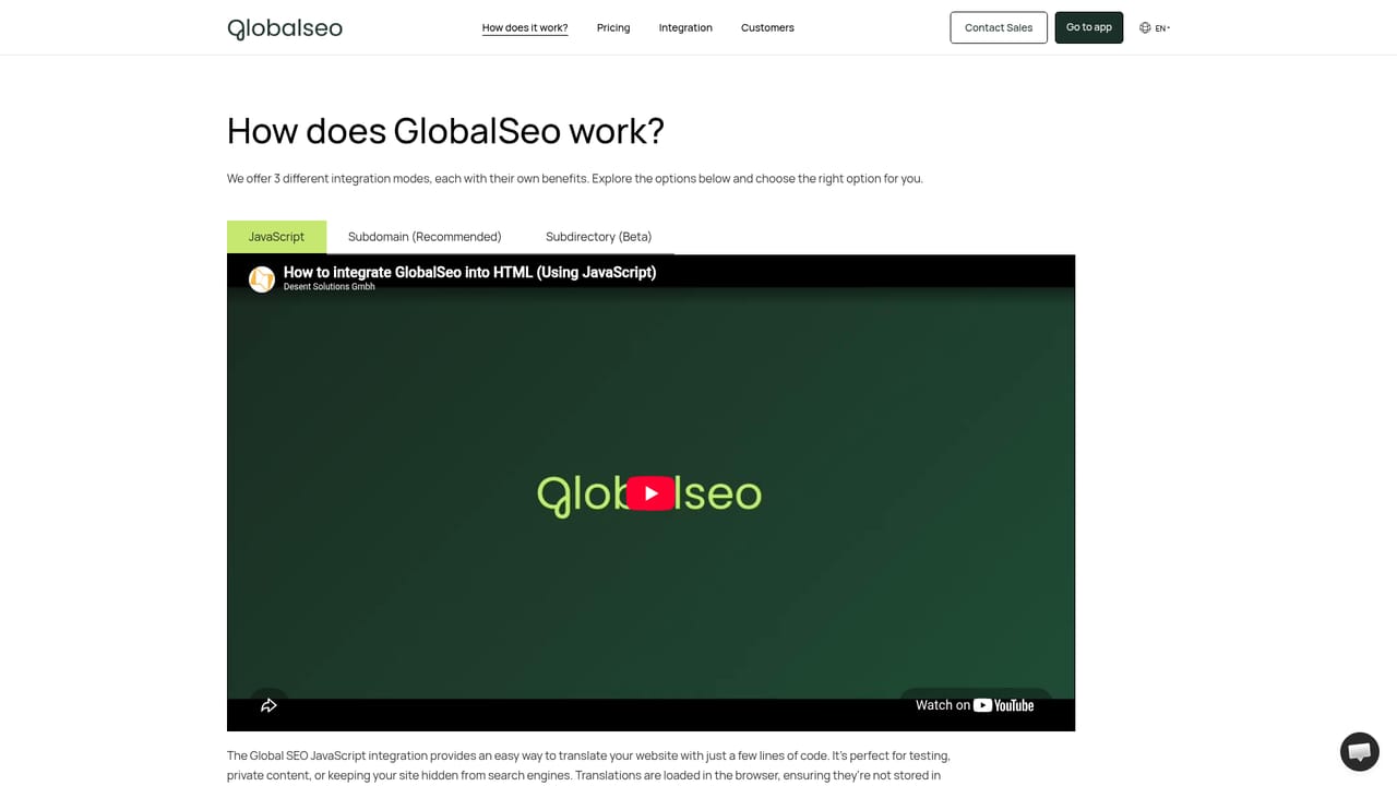 GlobalSEO — Choose subdomains or subdirectories for indexing