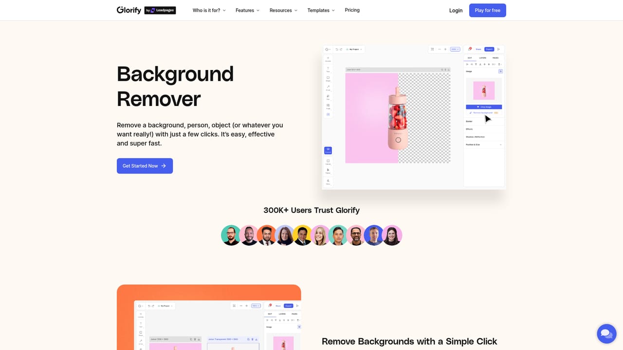 Glorify — Clean up product images