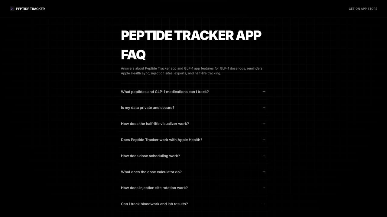 GLP-1 Tracker App — Sync health data and export reports