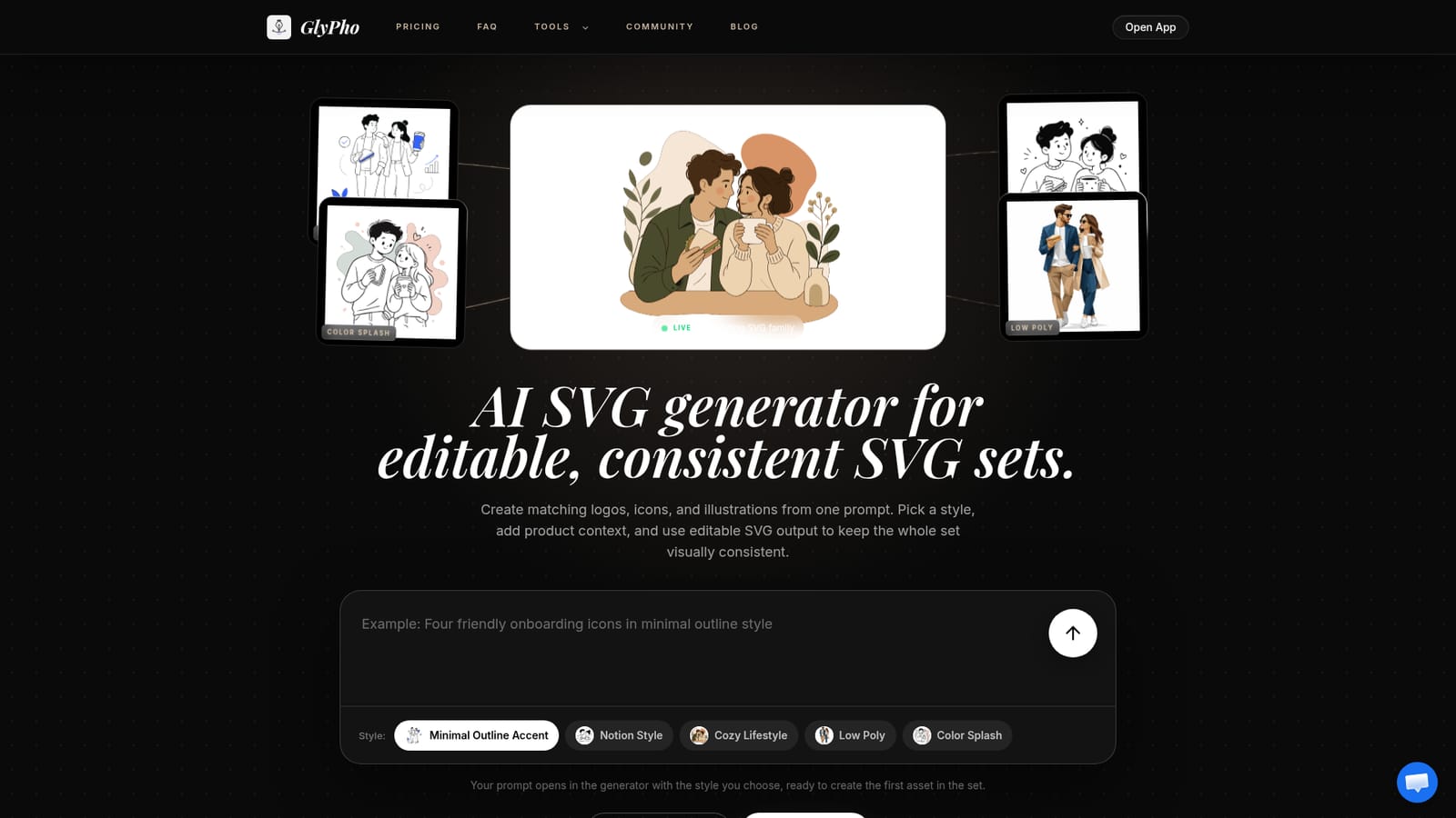GlyPho — Describe the SVG set you need