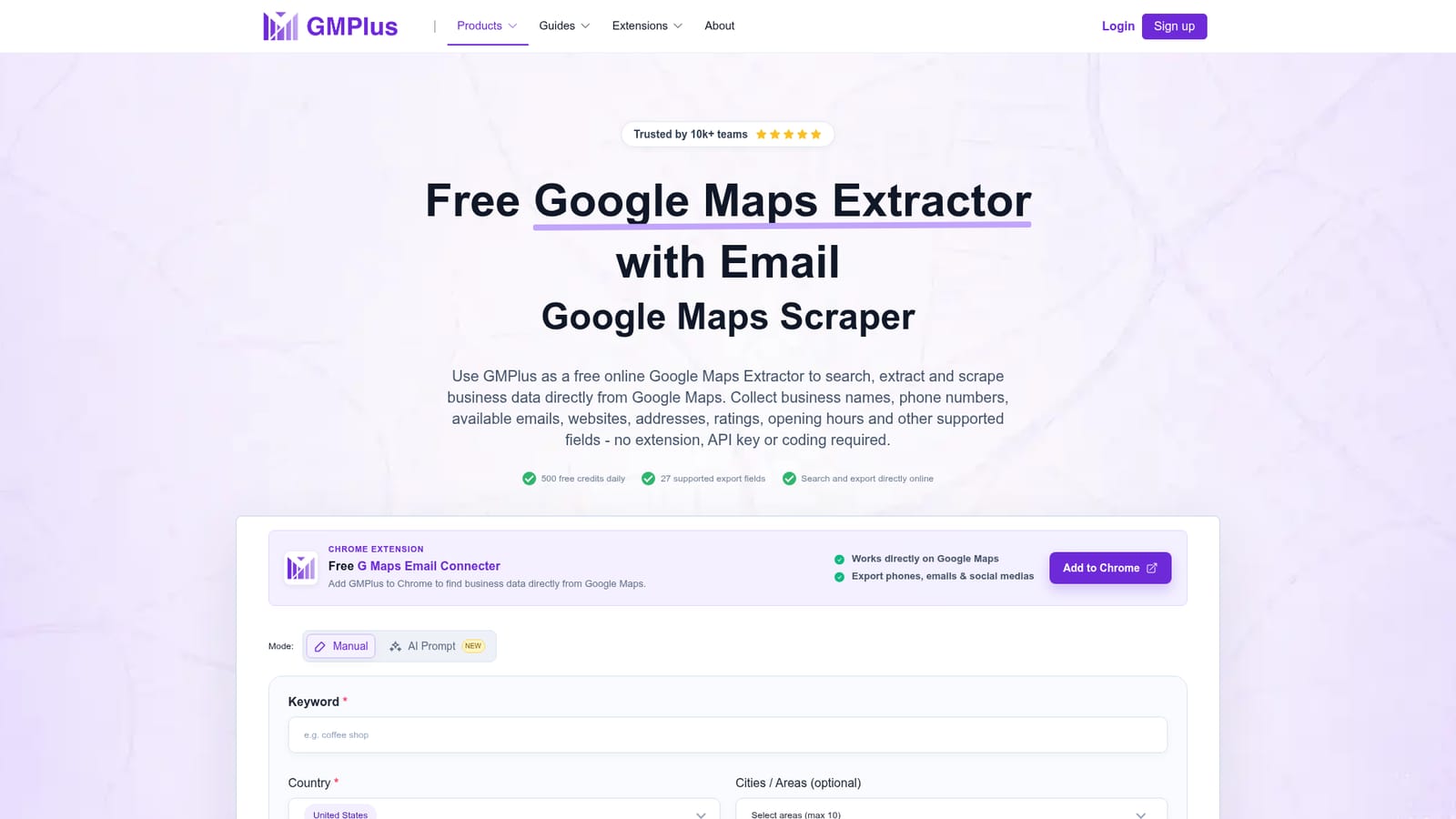 GMPlus — Enter a keyword and location