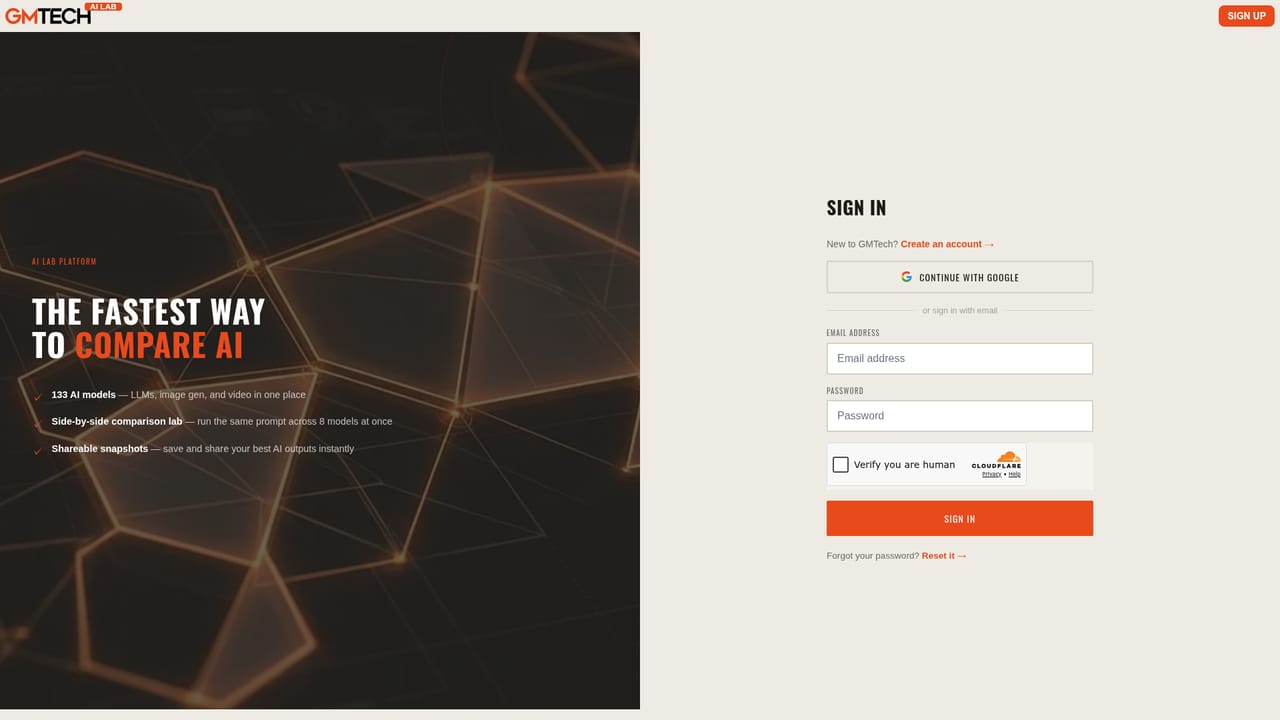 GMTech — Create a free AI Lab account