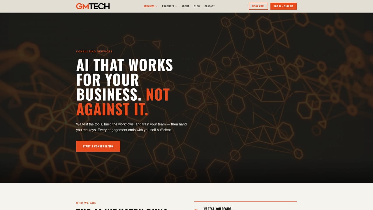 GMTech — Book a call if you need help beyond testing
