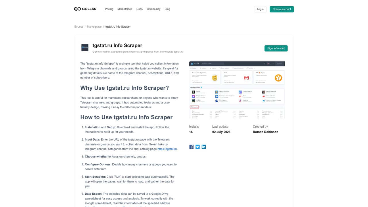 Goless — Pick a starting workflow from the marketplace