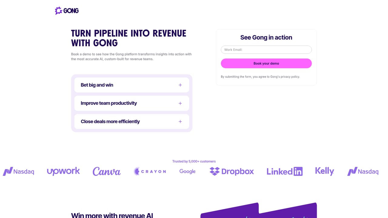 Gong Engage — Book a personalized demo
