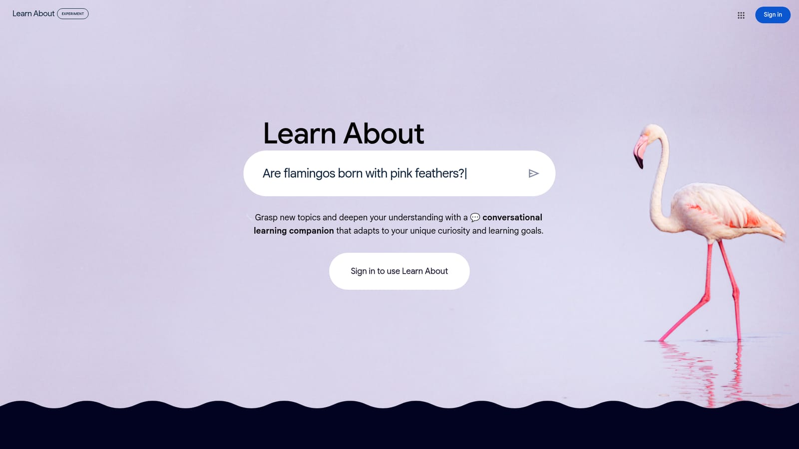 Google Learn About — Sign in with your Google account