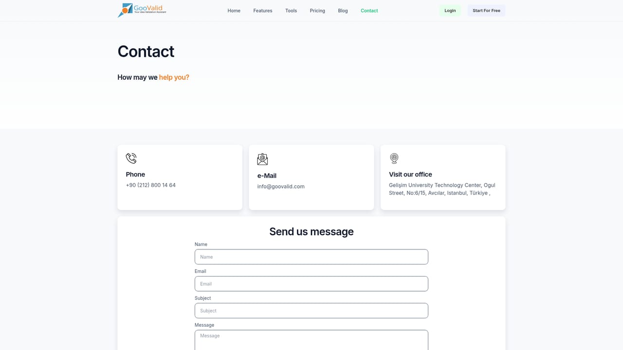Goovalid — Upgrade or contact sales