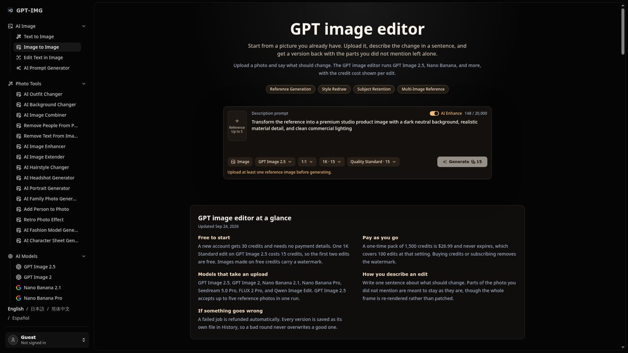 GPT-IMG — Edit from a reference photo