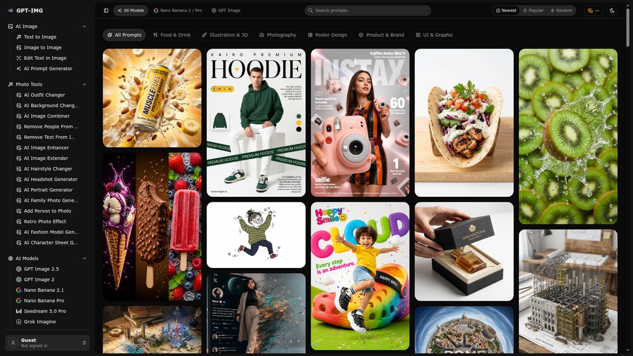 GPT-IMG — Browse the gallery for prompt ideas