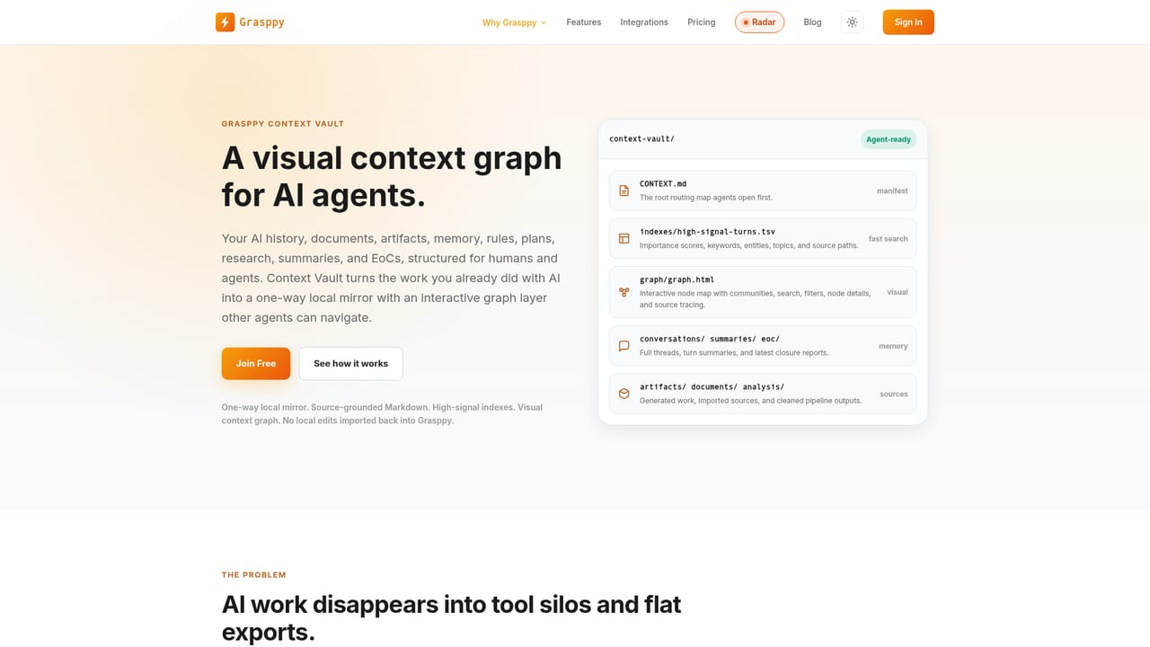 Grasppy Context Workspace — Inspect the Context Vault folder