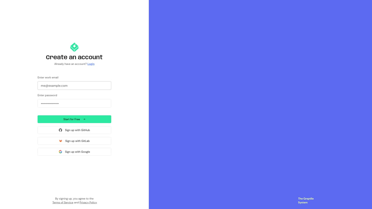 Greptile AI — Create your account