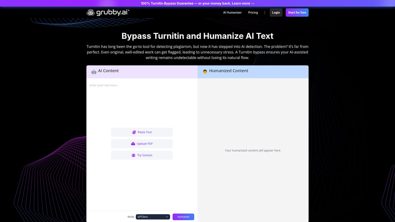Grubby AI — Check detector-specific guidance