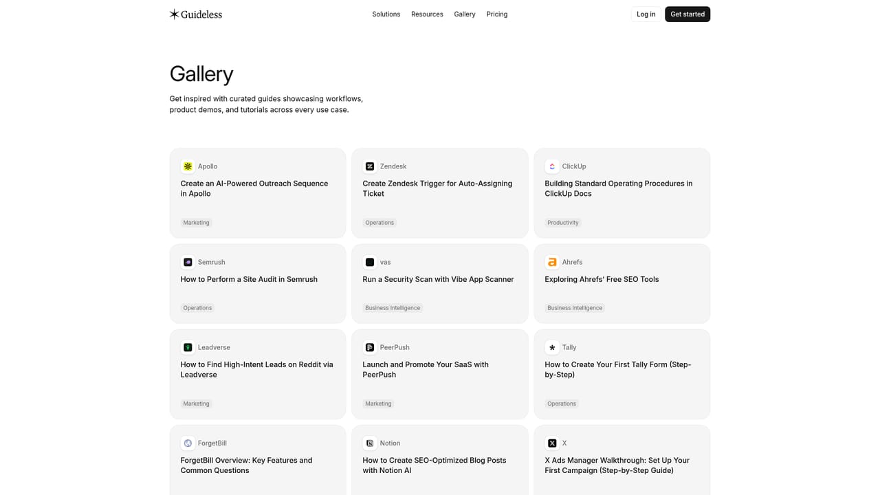 Guideless — Publish or export