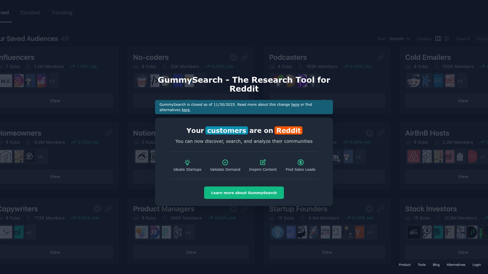Gummy Search — Check the closing notice before anything else