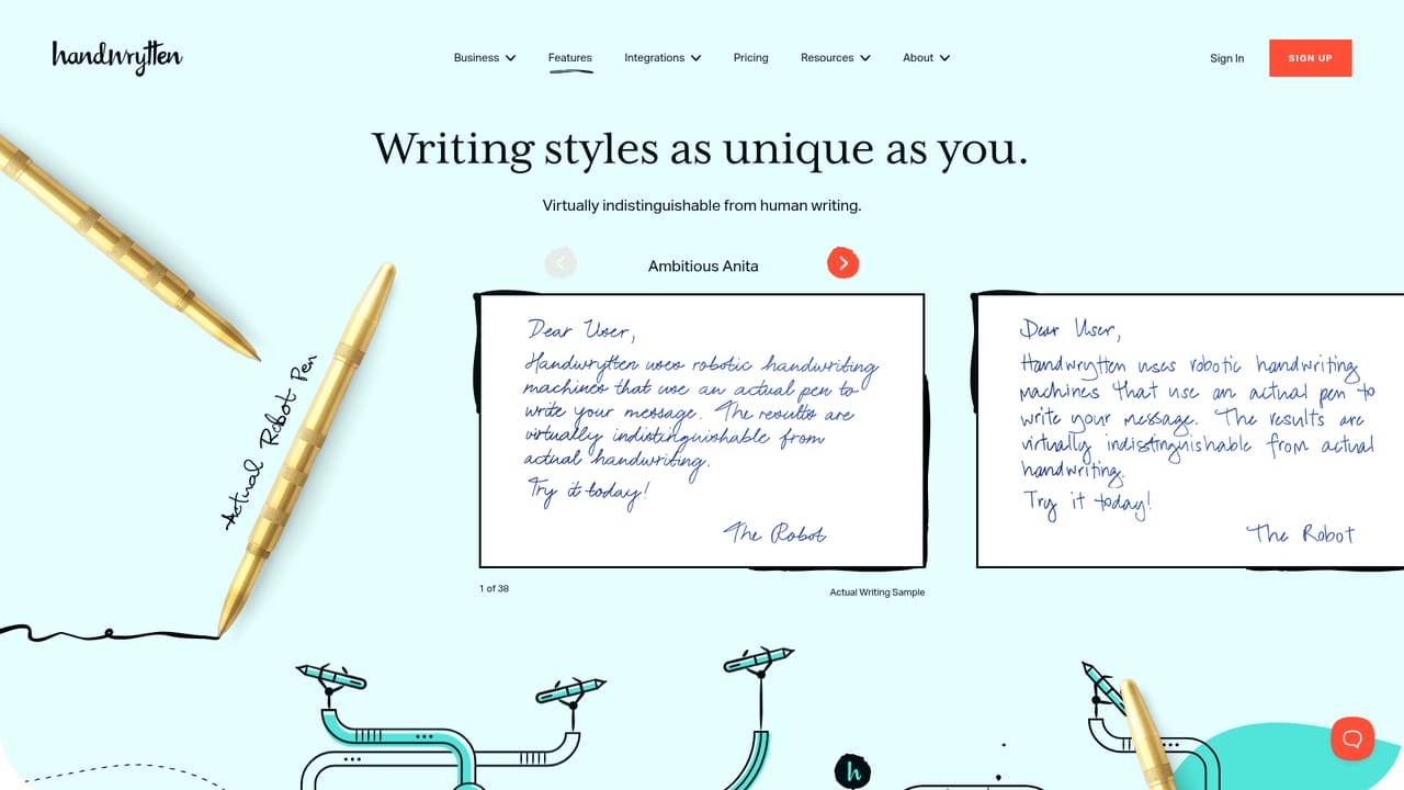 Handwrytten — Review the feature set before scaling