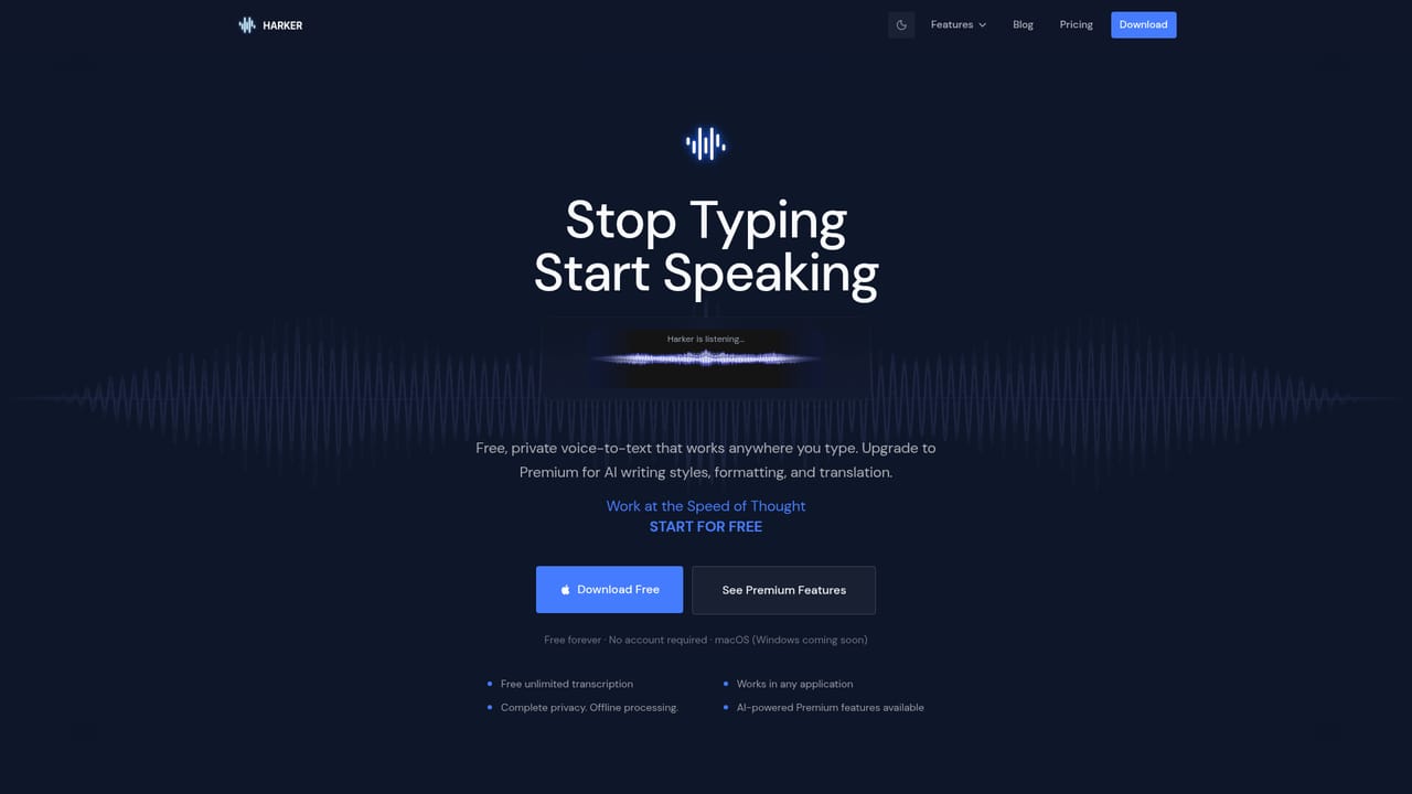 Harker — Evaluate Premium before paying