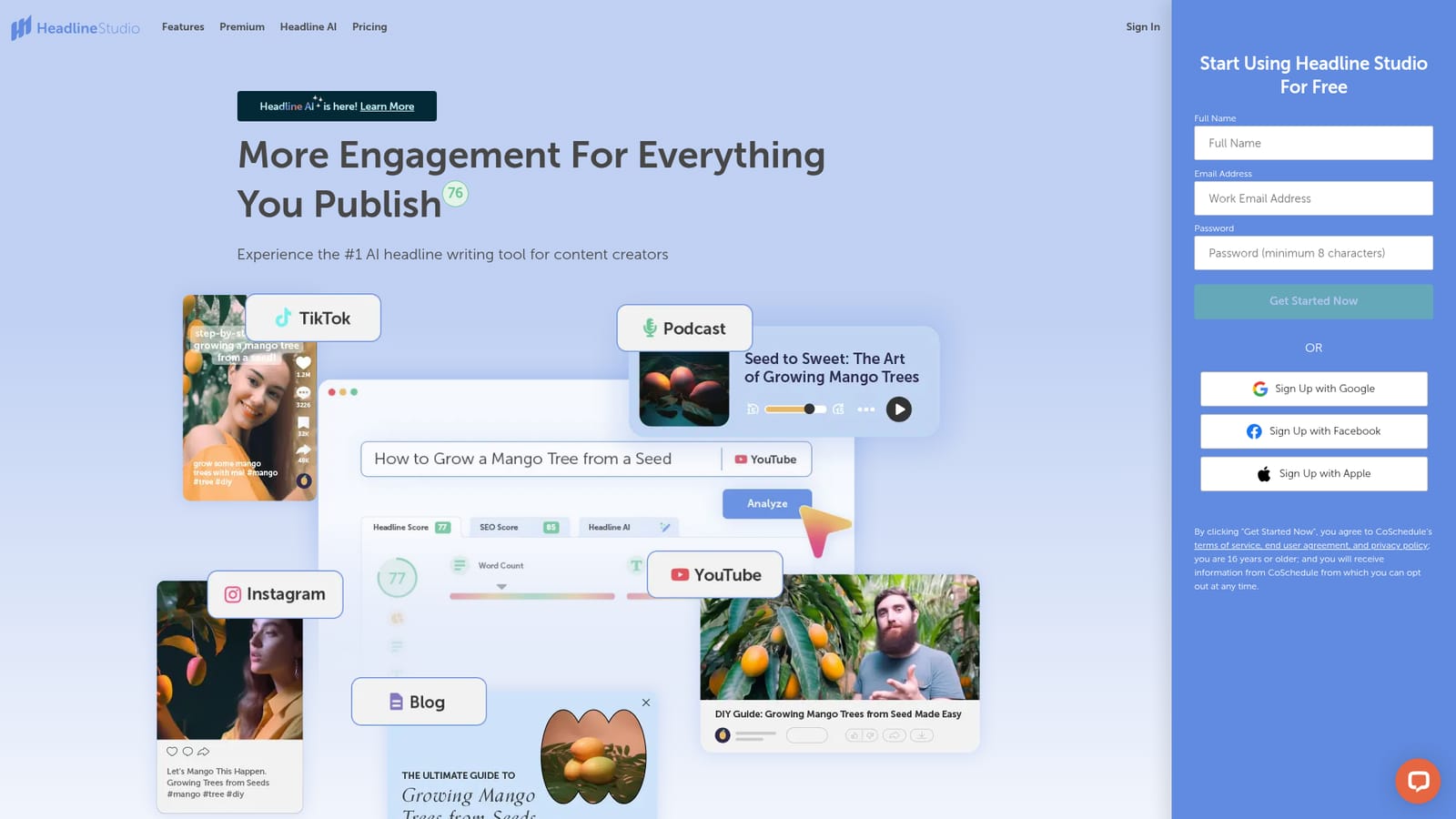 Headline Studio by CoSchedule — Create a free account