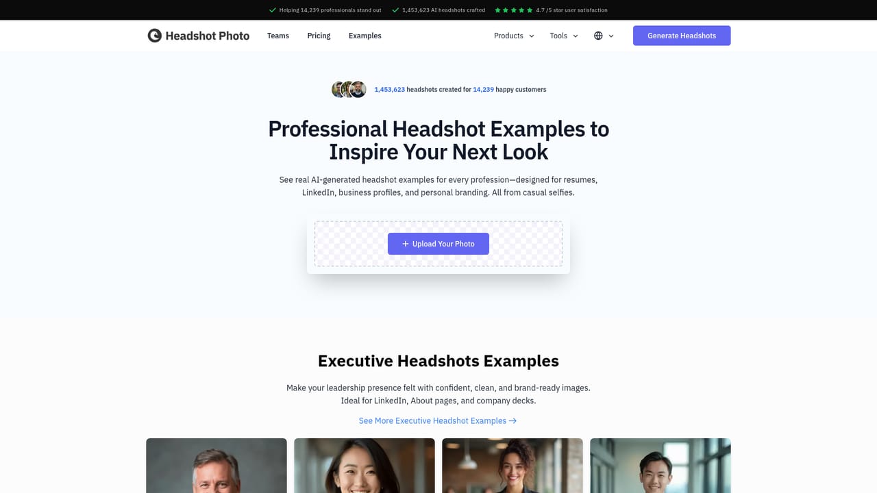 Headshot Photo — Review example outputs first