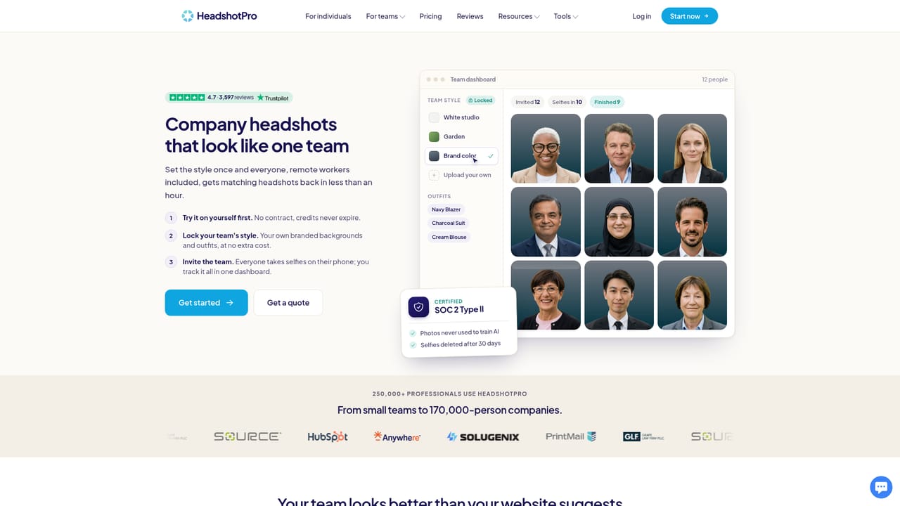 Headshotpro — Roll it out to a team