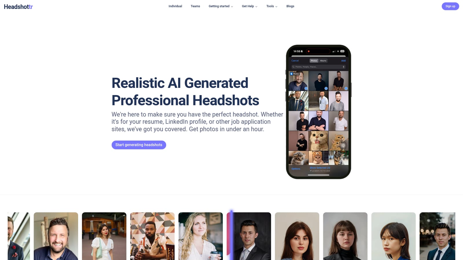 Headshottr — Pick a plan