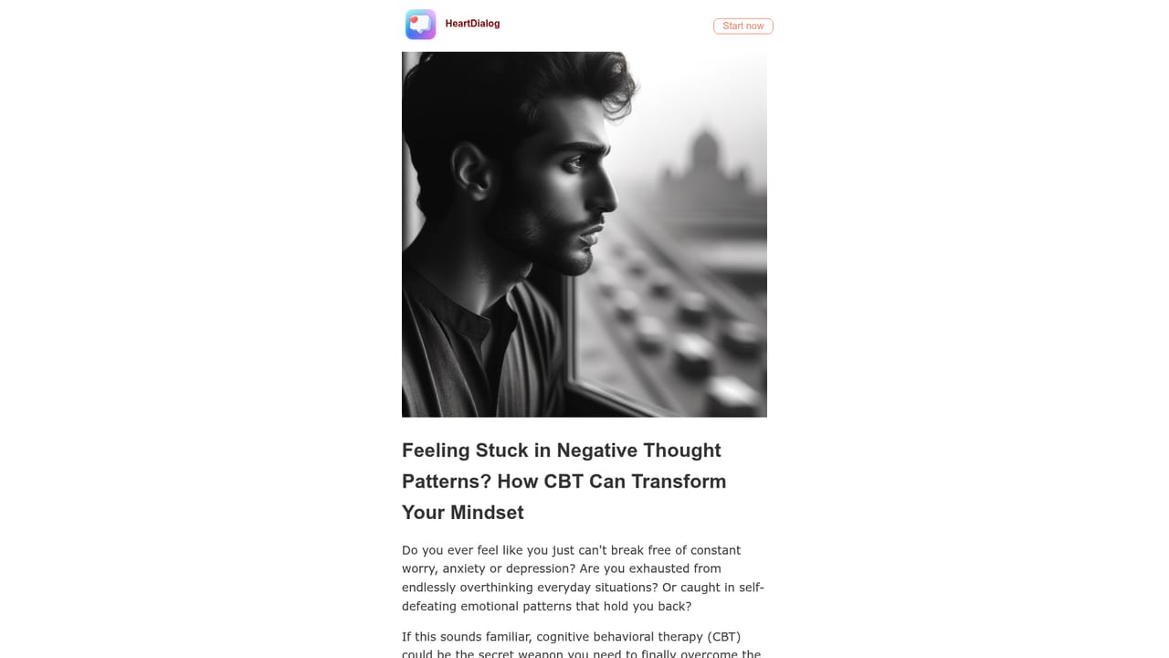 HeartDialog — Read the CBT background to get more from sessions