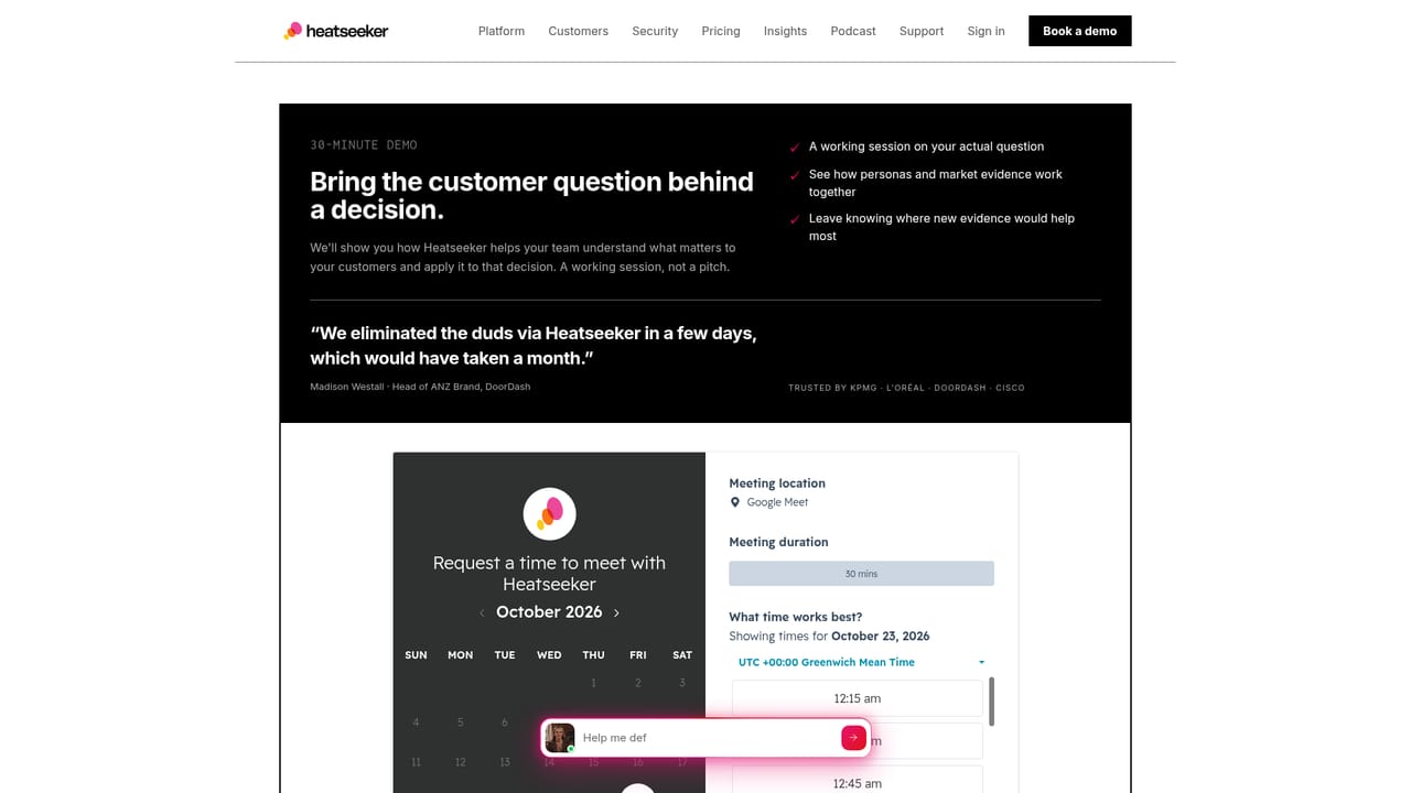 Heatseeker — Book a walkthrough for a live decision
