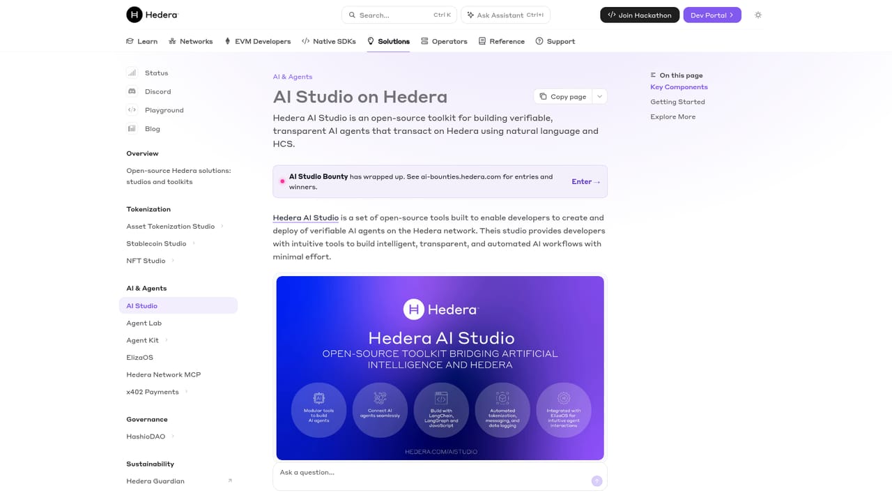 Hedera AI Studio — Set up the Hedera Agent Kit