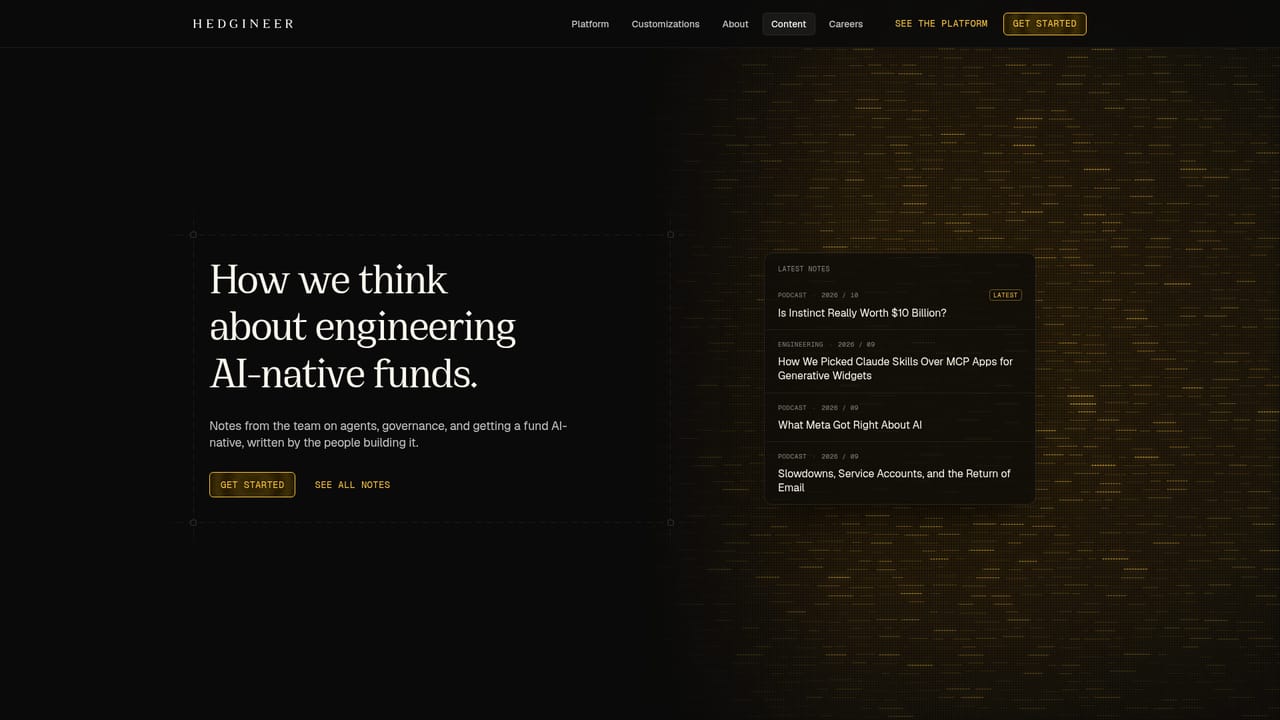 Hedgineer — Read the team's notes and build skills