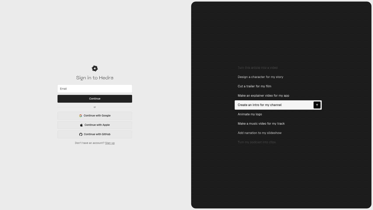 Hedra — Request an API key