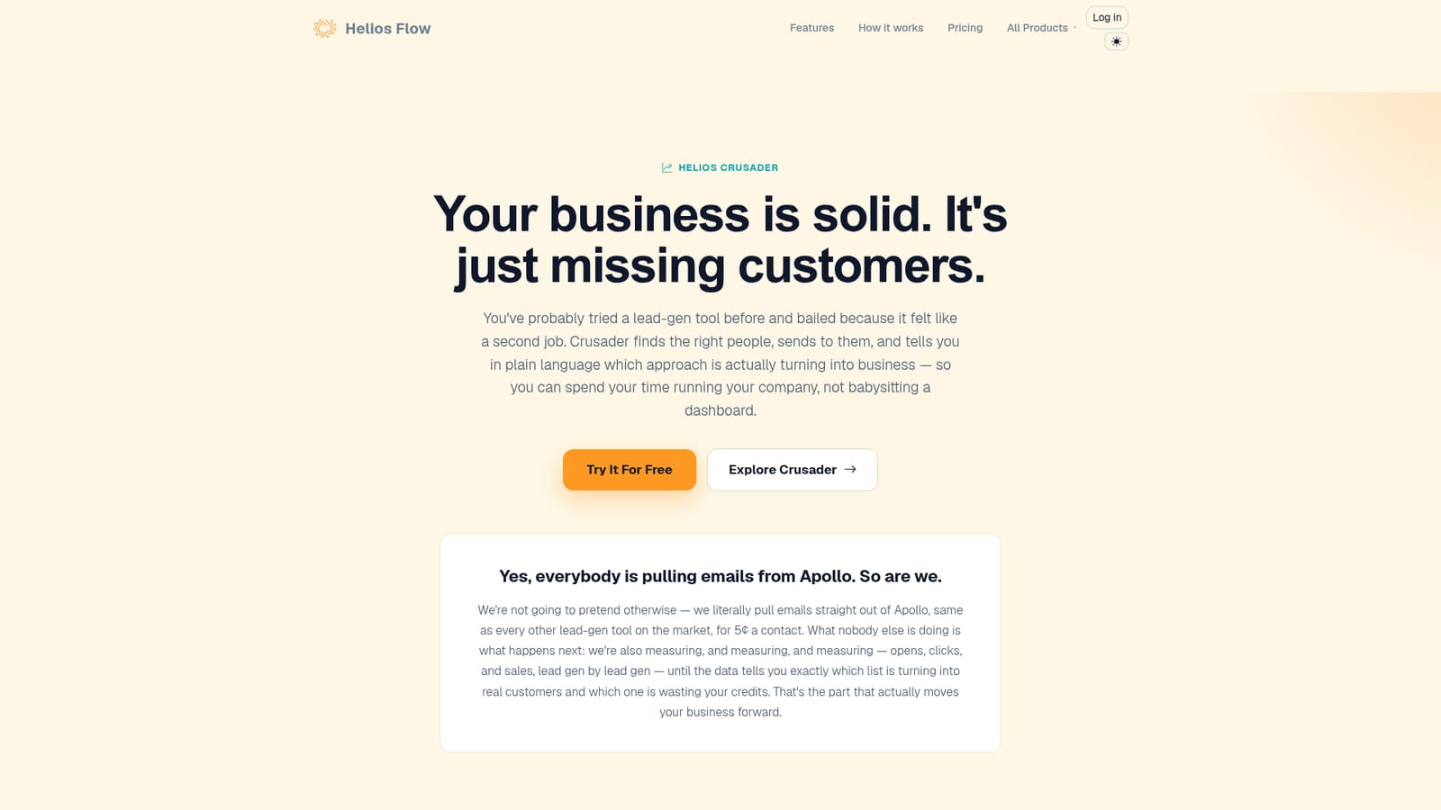 Helios Flow — Set up your account