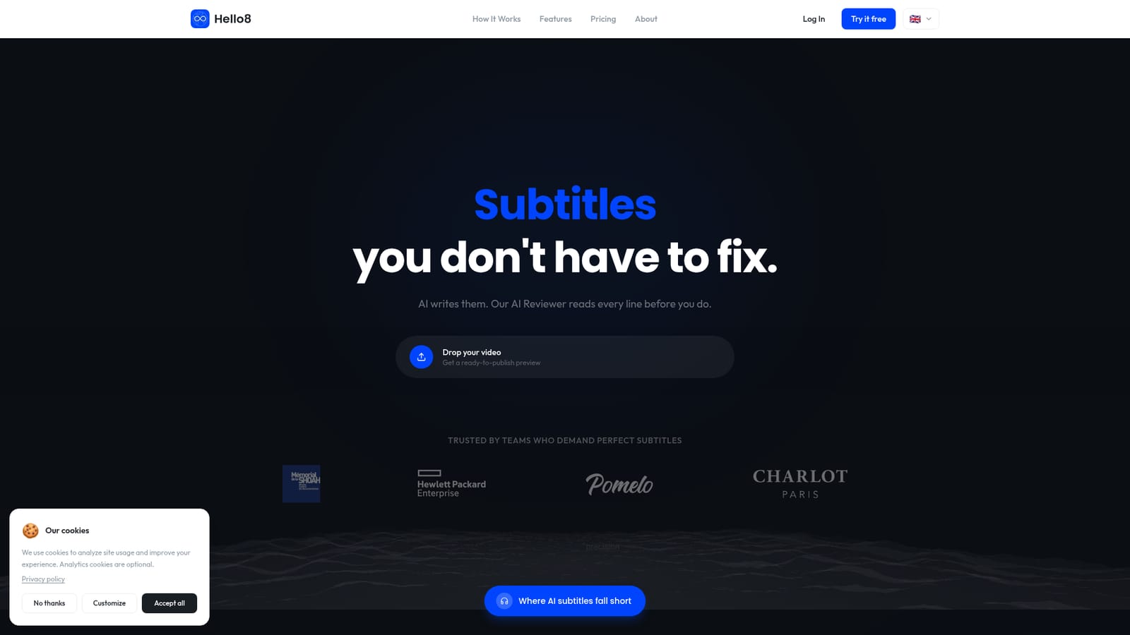 Hello8 — Upload your video or audio