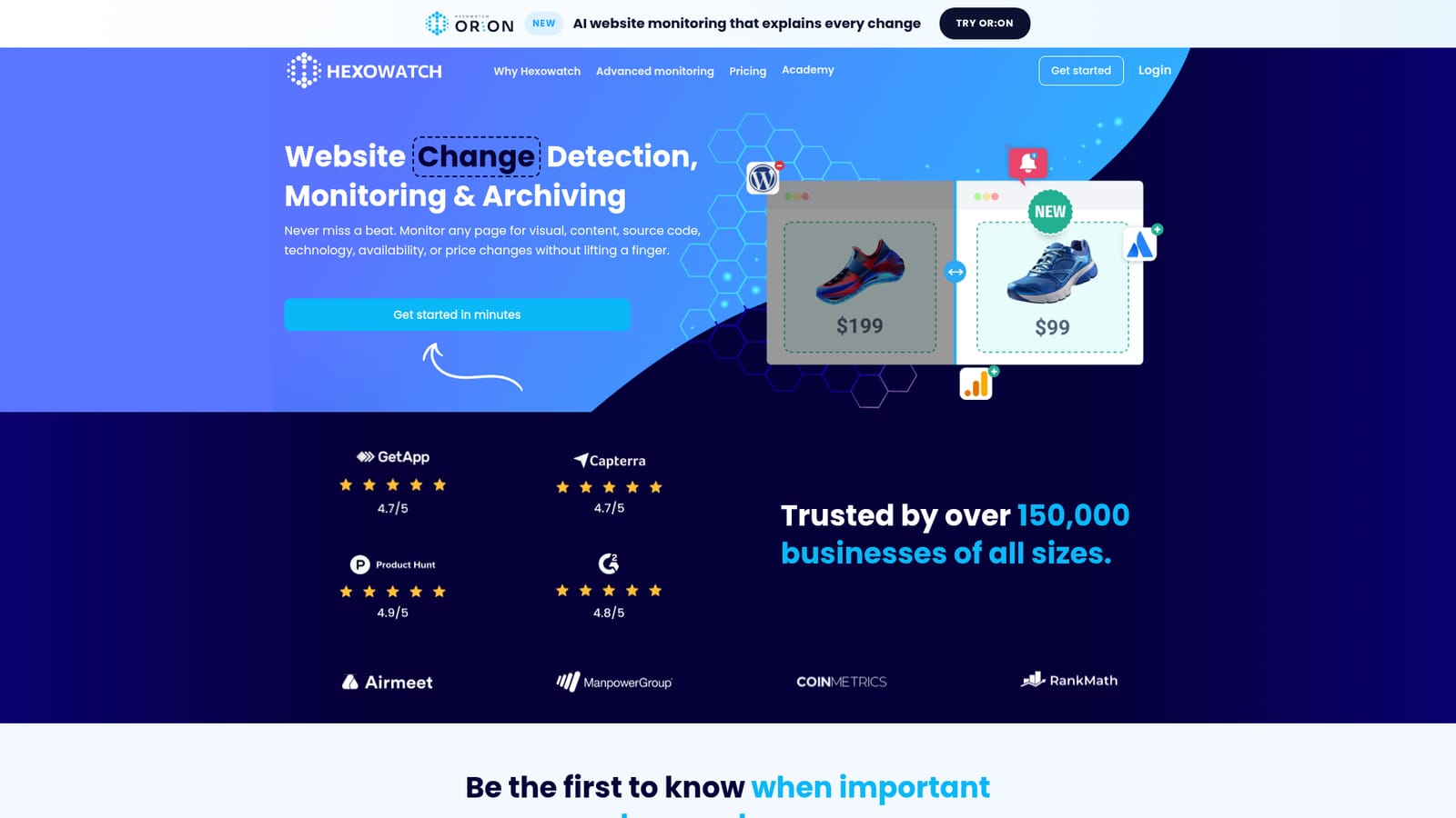 Hexowatch — Create an account and add your first URL