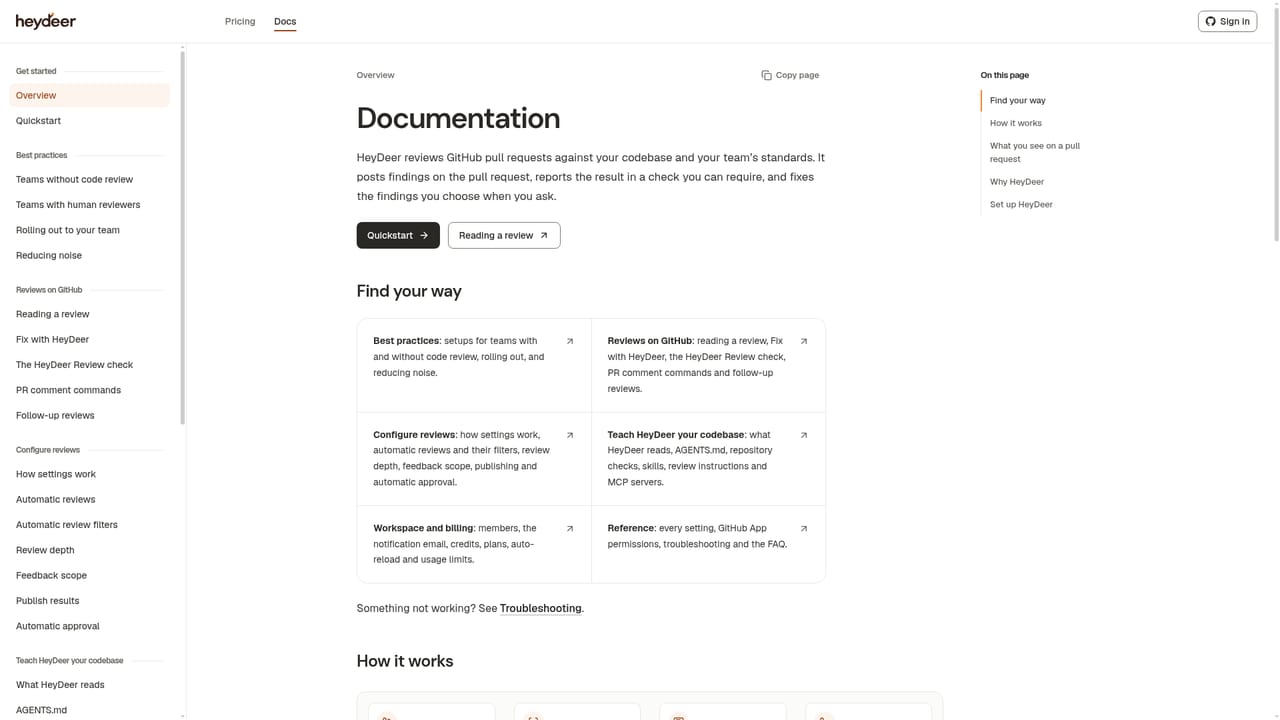 HeyDeer — Read the setup docs