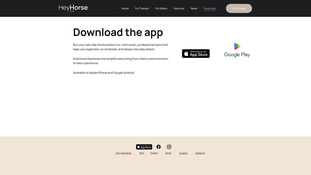 HeyHorse — Install the app on your phone