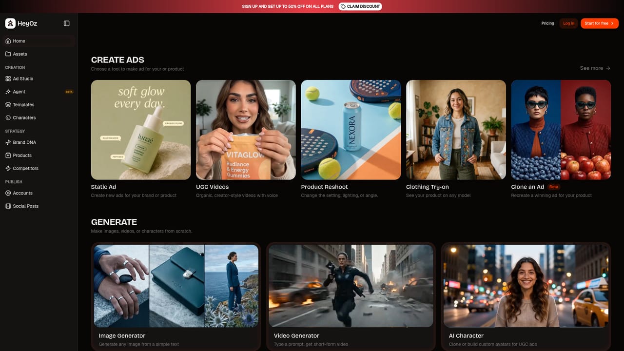 HeyOz — Open the content studio